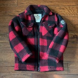 Boys Plaid Sherpa/Fleece Lined Jacket-7/8